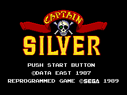 Captain Silver title screen for Sega Master System